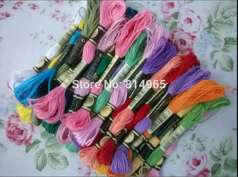 Choose Any Colors Or Mix Colors 300 Pcs/lot Embroidery Floss Thread