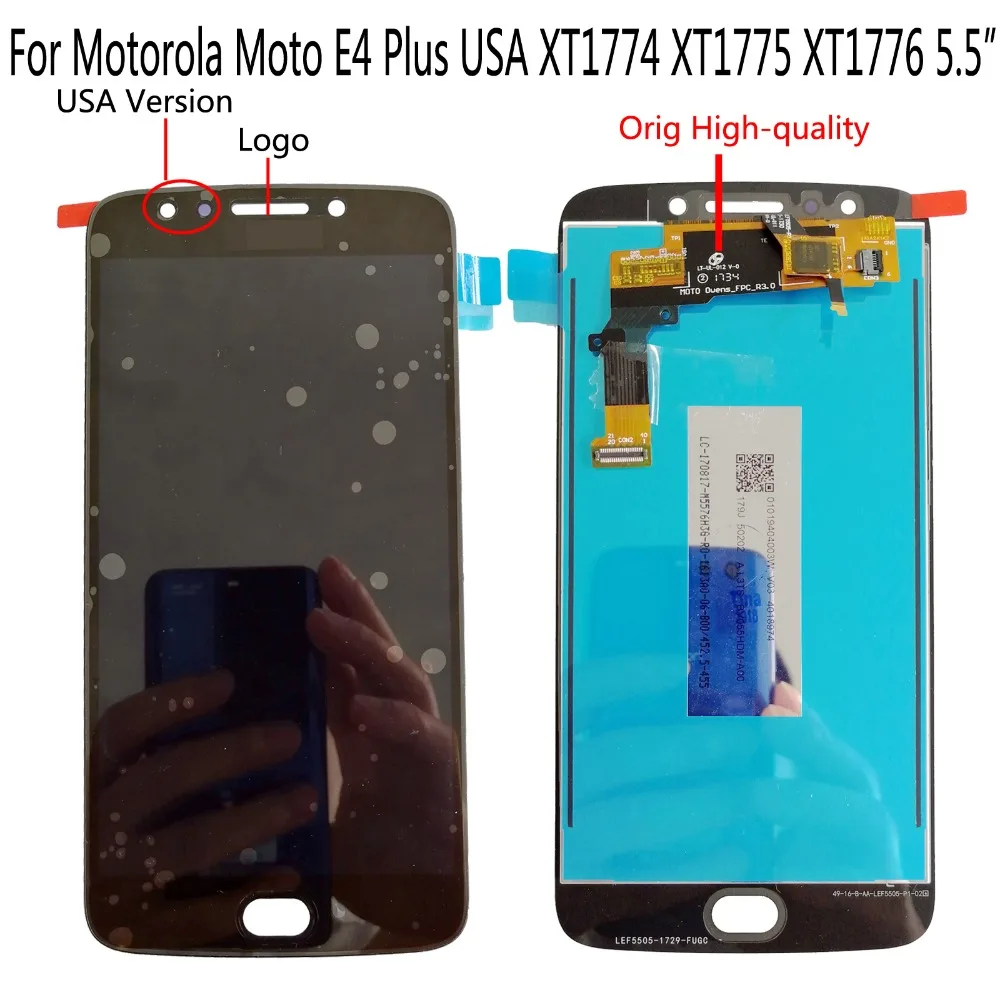 

Shyueda IPS AAA+ 5.5" For Motorola Moto E4+ / E4 Plus (USA) XT1774 XT1775 XT1776 LCD Display Touch Screen Digitizer