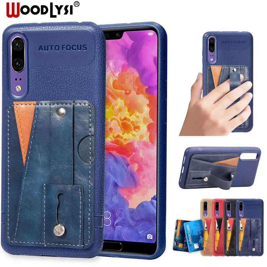 Phone Case For Huawei P20 Lite Pro P smart Mate 10 Y3 Y5 2018 Honor 6A Bracket Card Pocket Back Cover |