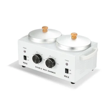 

Double Depilatory Wax Heater Machine, Paraffine Warmer SPA Epilator Hair Removal Tool