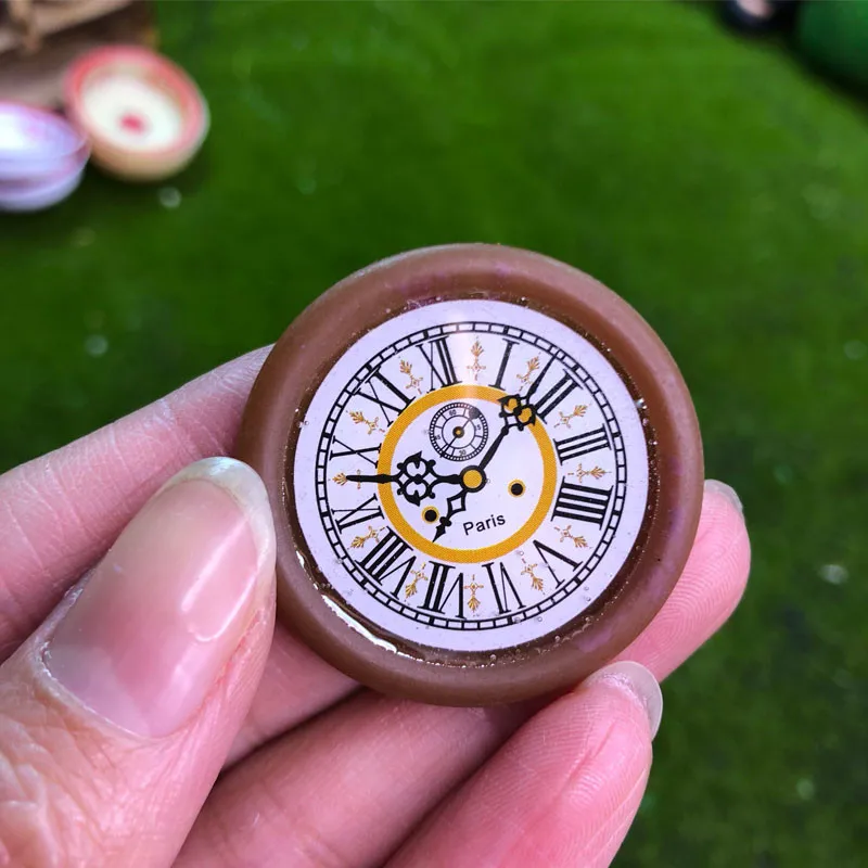 

1:12 Scale Dollhouse Miniature Wall Clock Play Doll House Miniaturas Home Decor Accessories Toy Pretend Play Furniture Toys
