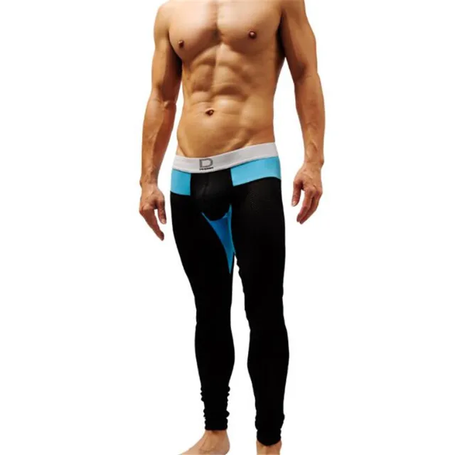 Men's Fashion Mesh Leggings,Men's Spliced Warm Long Pants,Men's Tights