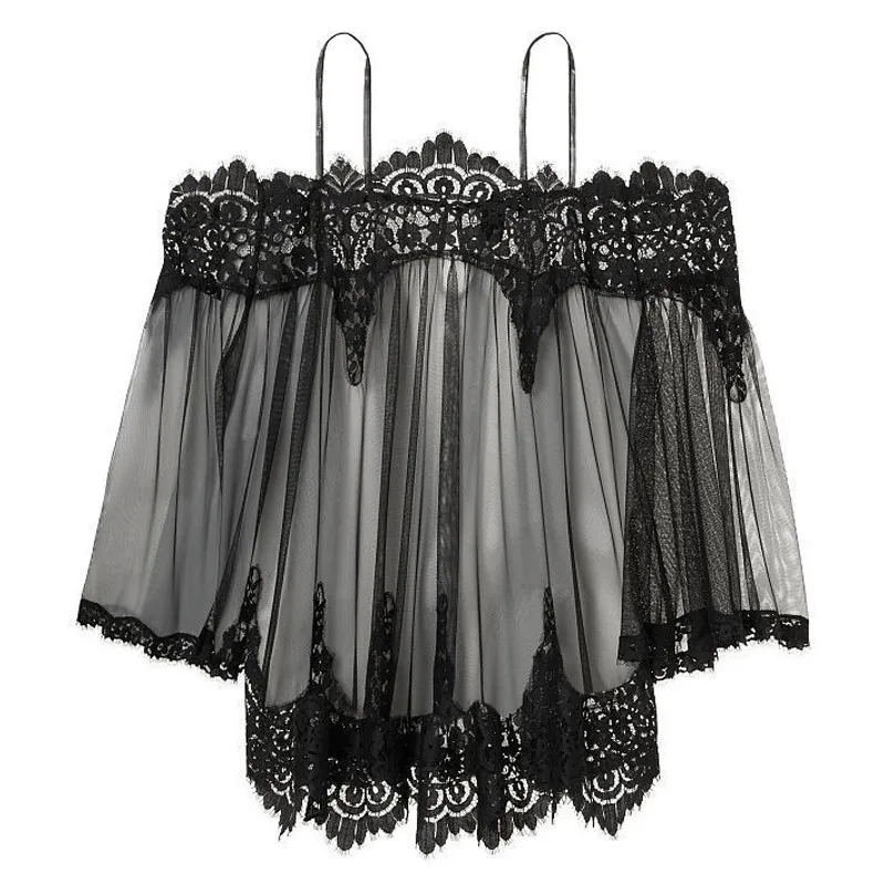 2018 Summer Fashion Explosion Transparent yarn lace doll pajamas New Teddy Lace Sexy suspenders dress Sexy Lingerie QQNY12