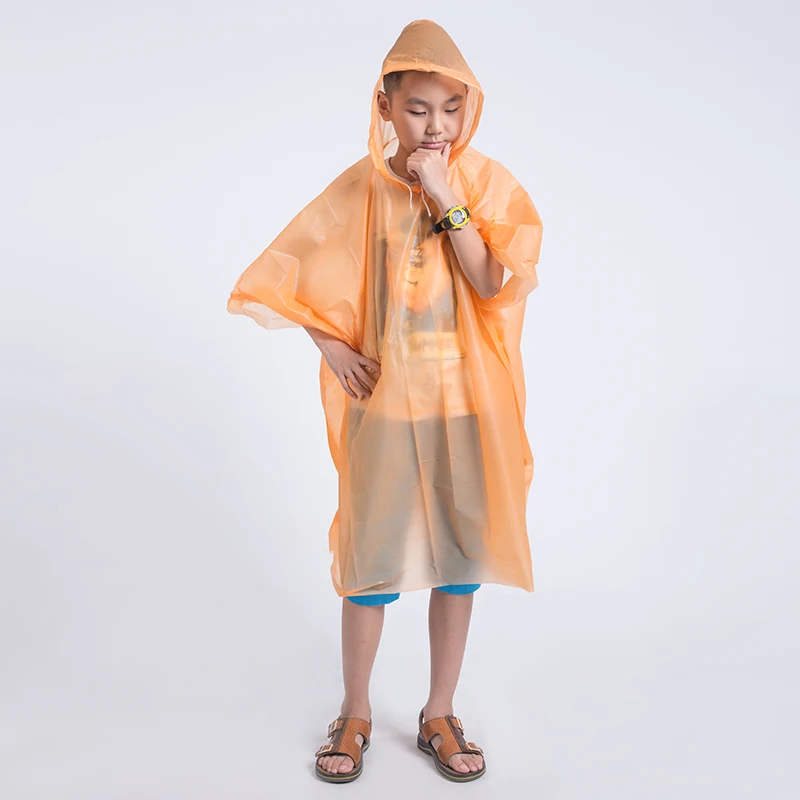 Одноразовый детский пончо-дождевик водонепроницаемый прозрачный детский дождевик capa de chuva infantil menino, дождевик для кемпинга