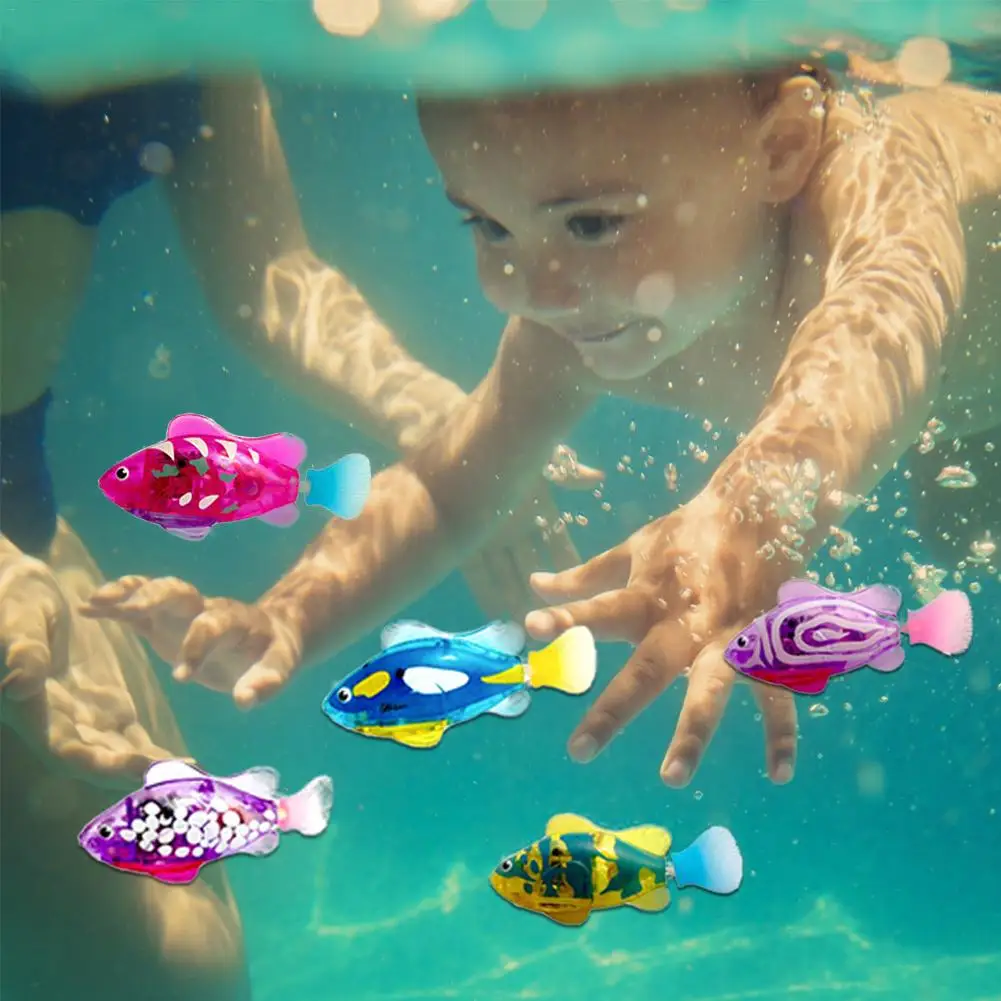 Забавные плавающие электронные игрушки для домашних животных с питанием от батареи для купания, роботы для детей, детская ванна, рыболовный бак, украшение, подарок