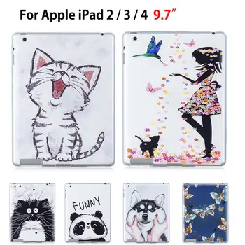

Fashion painted Soft TPU Case For Apple iPad 2 3 4 Cover Funda Tablet Silicone For iPad2 iPad3 iPad4 Skin Shell Capa Coque