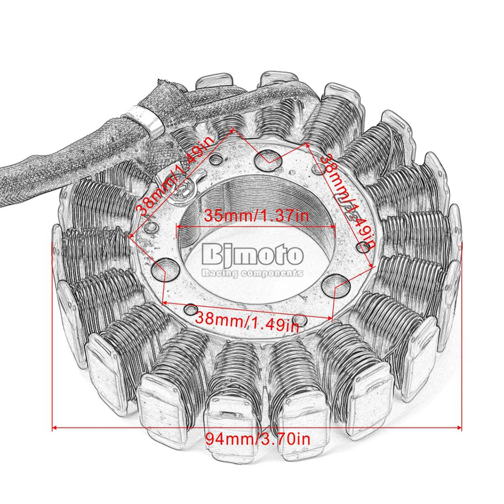 BJMOTO Мотоцикл Магнето зажигания СТАТОР генератора катушки для Suzuki GS750E GS750 GS550E 77-79 GS650G GS650E 81-82 GS550T на рост от 80 до 82
