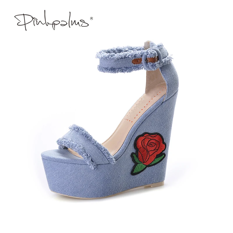 High Platform Denim Shoes Women High Platform Denim Shoes Women
