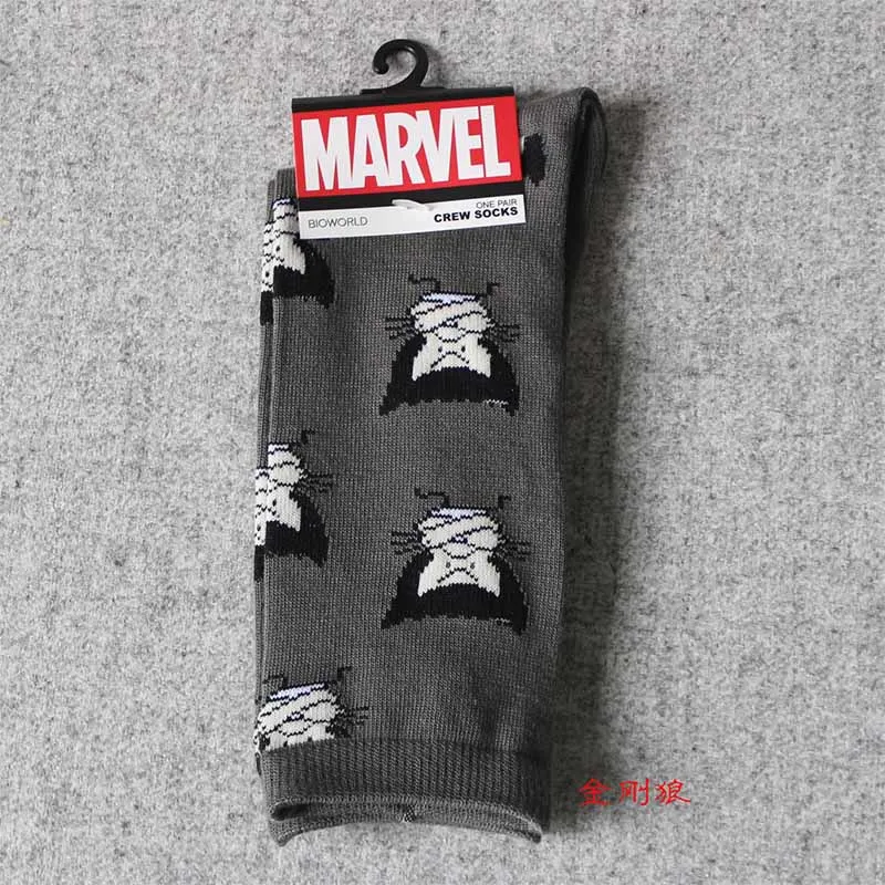 SMT-43-1 Герой комиксов Marvel General носки с героями мультфильмов Железный человек Капитан Америка до колена теплые Прошитые узор противоскользящие повседневные мужские носки - Цвет: SMT-43-1