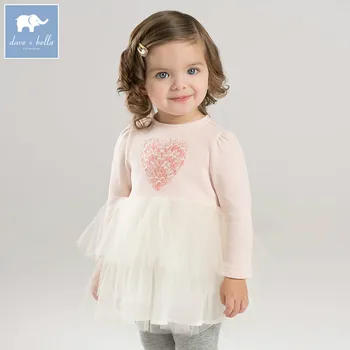 

DB7050 dave bella spring infant baby girl's print dress children birthday party wedding dress kids toddler clothes