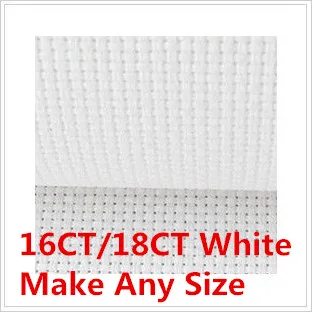 Factory Shop Whites 18CT Or 16CT Size 63X48 inch Canvas Make Any Cross Stitch Aida Cloth Fabric | Дом и сад