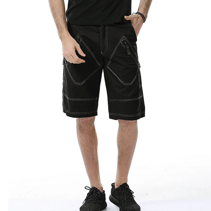 Men's Hot 2017 Fashion Summer Calf-length Shorts Cotton Mens popular knee length casual Overalls shorts Shorts Size add 29-40