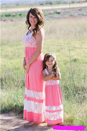 mom and girl baby same dress