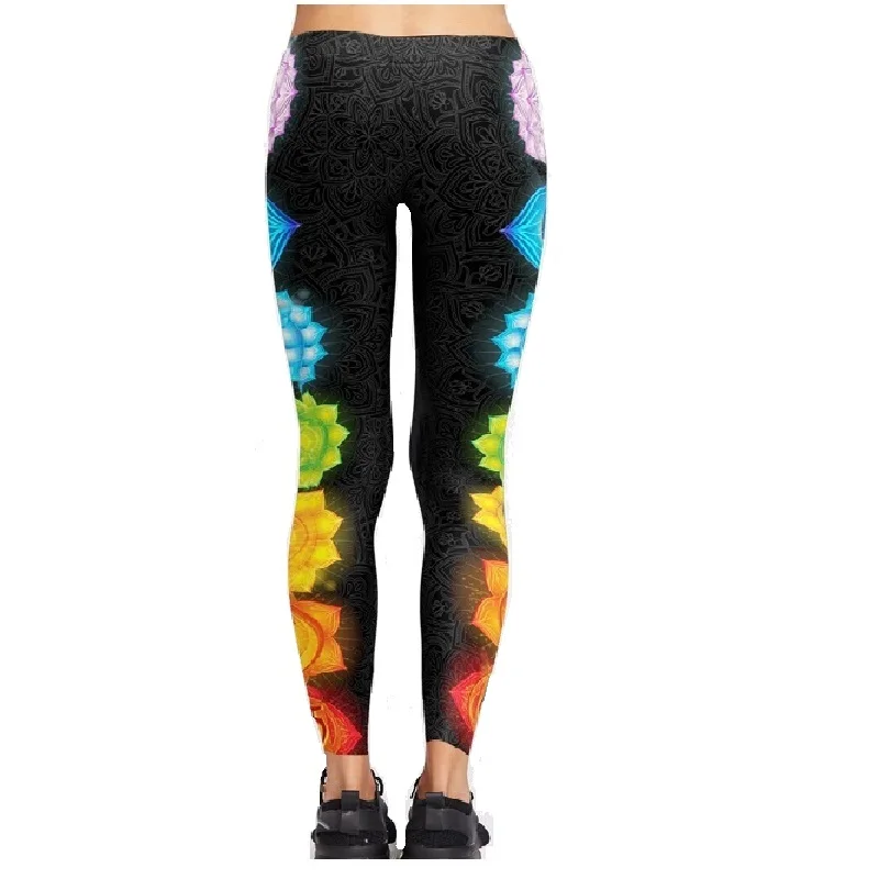 egypt indian style lotus mandala leggings black (1)