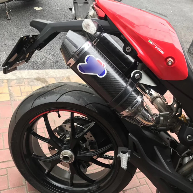 Левая Правая выхлопная труба для Ducati 695 696 795 796 1100 мотоциклетная средняя труба 51 мм углеродное волокно Escape slip on Hypermotard 796