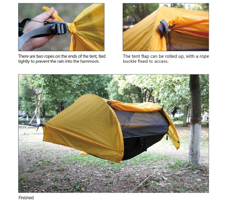 Multi-functional insect net waterproof windproof ultralight parachute hammock aerial tent Portable Outdoor Camping 270x140cm