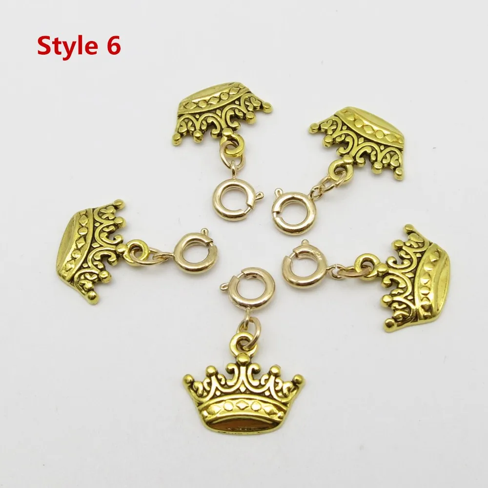 5pcs Style 6 5 шт./упак. shell Дерево DIY талисманы, подвязанные лентой, с объемной волной, дредлоки, для увеличения объема, бусины зажимы манжеты кольца Золотой застежками ювелирных изделий, дредлоки, для увеличения объема, аксессуары - Цвет: 5pcs Style 6