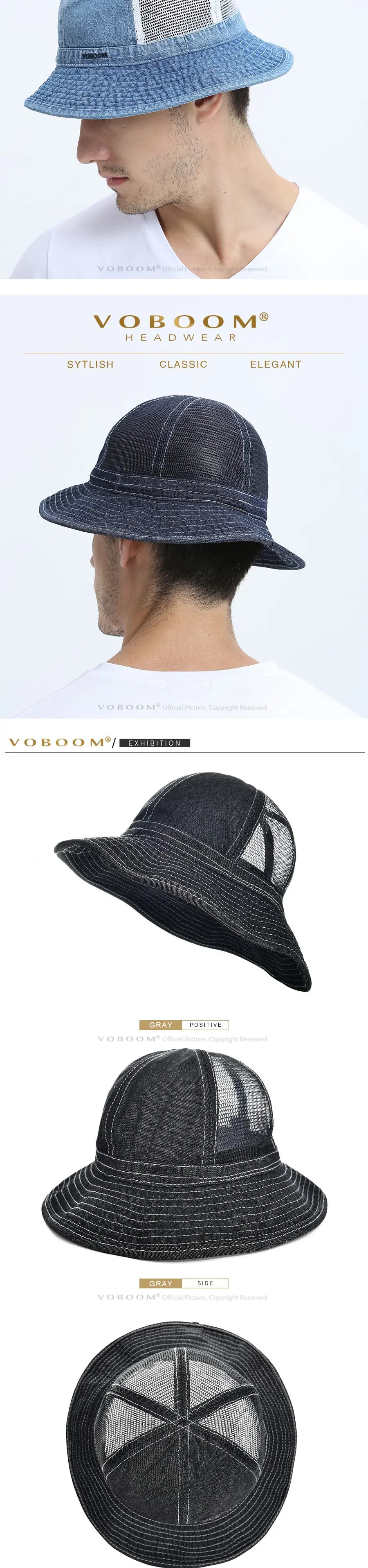 VOBOOM Летняя мужская шляпа-Панама с широкими полями, Солнцезащитная рыболовная Кепка, рыбацкие шапки, камуфляжная уличная сетчатая Кепка s 135