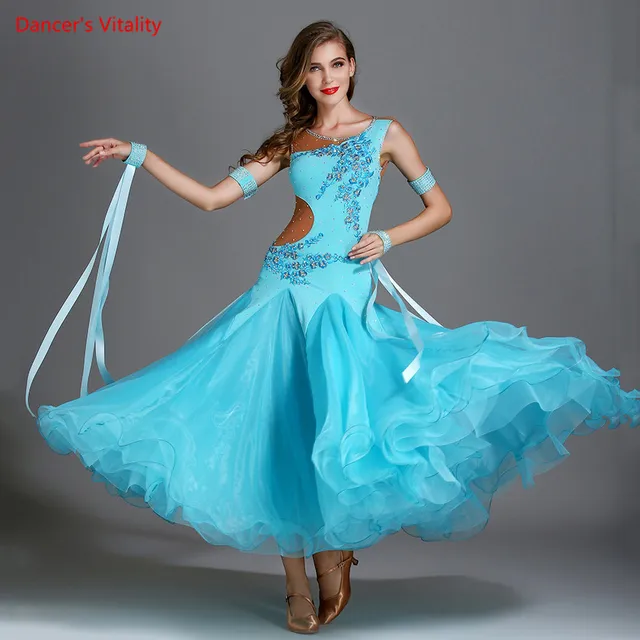 Buy Fashion Women Ballroom Dance Dress Competition Costumes Luxury Diamond Big