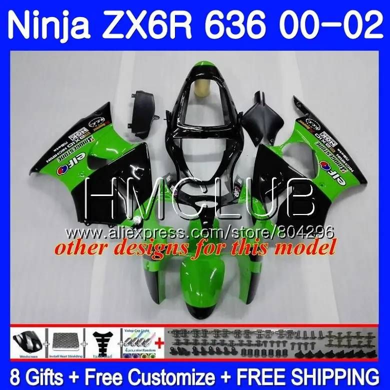 Комбинезоны для KAWASAKI NINJA ZX 600 CC 6 R ZX636 ZX6R 00 01 02 19HM. 0 ZX 636 ZX-6R ZX-636 ZX 6R 2000 2001 2002 обтекатель Акула серебристый