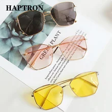 Прозрачные яркие Квадратные Солнцезащитные очки для женщин, модные негабаритные солнцезащитные очки, зеркальные классические винтажные очки розового цвета