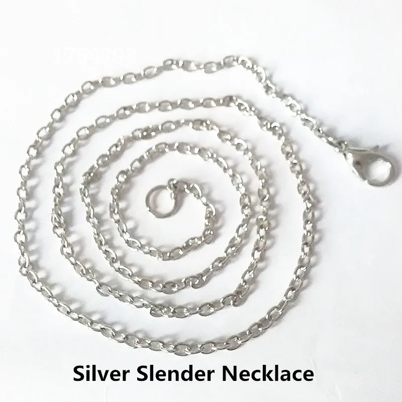 Bright Silver Slender Necklace 40 45 50 50 CM Can Free Collocation With Any Pendant Priced