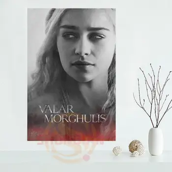 

Daenerys Targaryen Poster Custom Satin poster print cloth fabric wall poster print Silk Fabric Print
