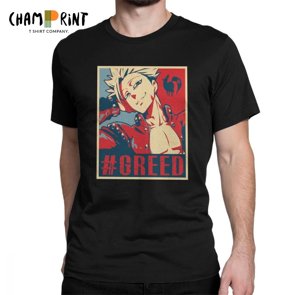 

The Seven Deadly Sins Leisure T Shirt for Men Greed Ban Short Sleeve Tops Brand Tee Shirt Cotton Round Neck T-Shirt