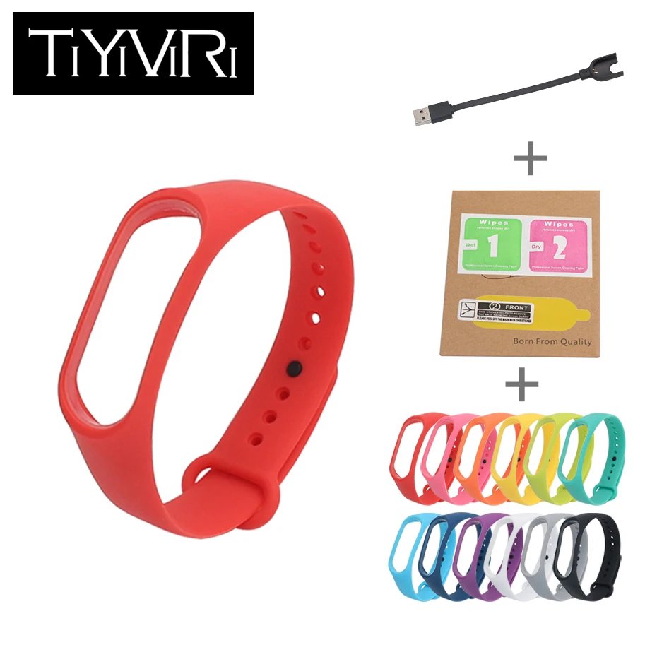 

For Xiaomi Mi Band 3 Charger Cable USB Screen Protective Film For Xiaomi Mi Band 3 Smart Wristband Strap Bracelet Accessories