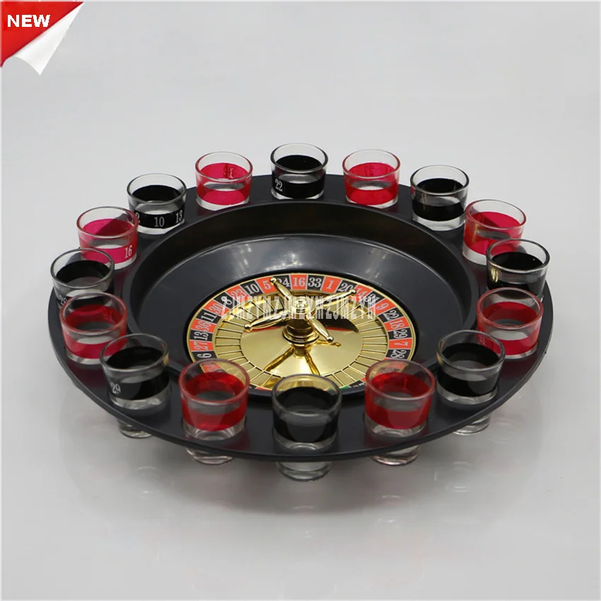 New Arrival Russia Lucky Shot Roulette Drinking Game Set 16 Party Spin