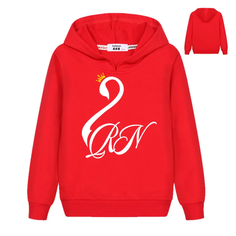 

2019 New Kids Spring 3D crown Swan Hoodies Sweatshirt Baby Girls Cotton Long Sleeve Top Children Casual Animal Goose Clothes