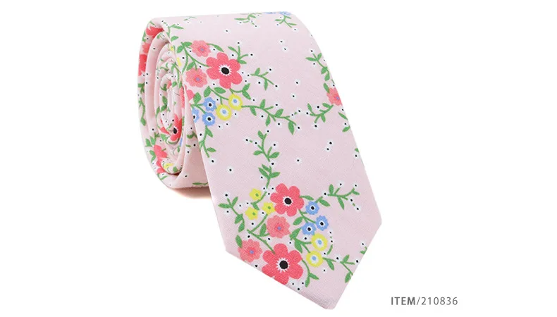 Новинка 2019, мужской галстук в европейском и американском стиле, хлопковый галстук с цветочным принтом, 6 см, узкая версия, стреловидные