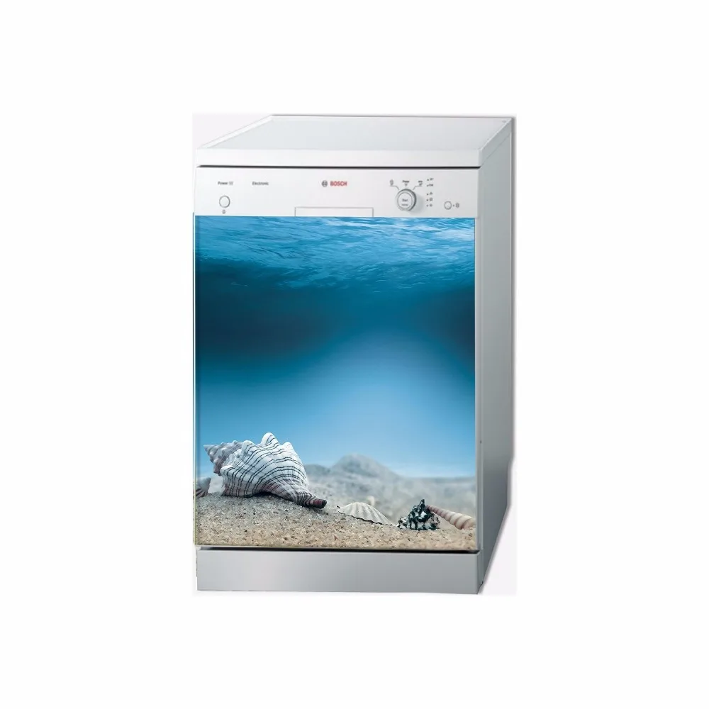 DIY пляжные раковины водонепроницаемый самоклеющийся холодильник посудомоечная машина дверь наклейка обои кухонные аксессуары наклейка на стену