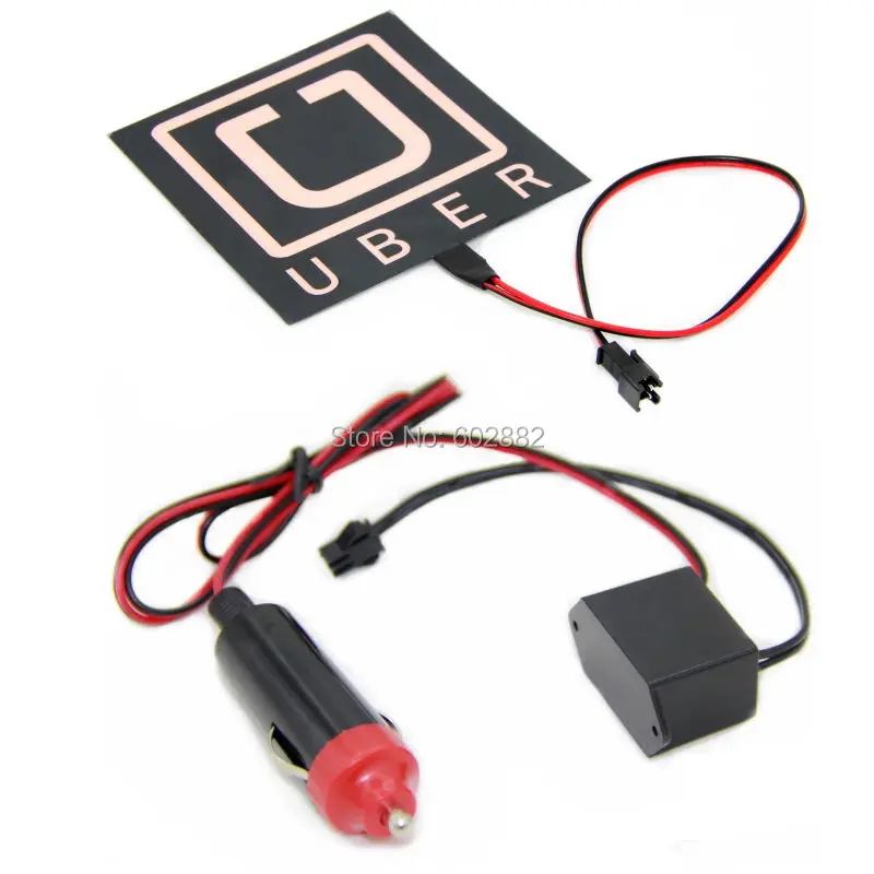 

Uber, 10x10cm Uber EL Backlight, EL Panel + 12V Inverter with cigarett plug