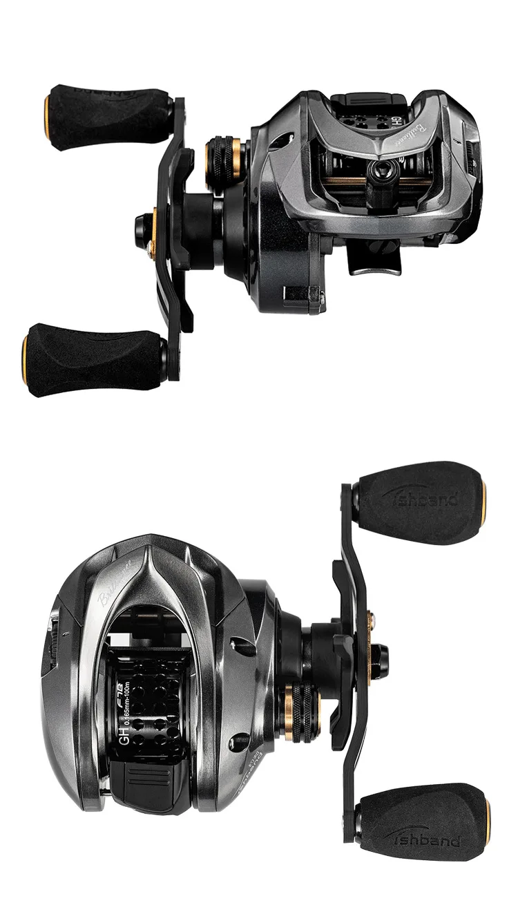 Baitcasting de Carbono 11 + 1bb Madmouse Fishband Direita Esquerda Mão Braço Balancim Carretel Pesca Copo Raso Super Luz 2019new 100hg 101hg 10 Carretilhas de pesca