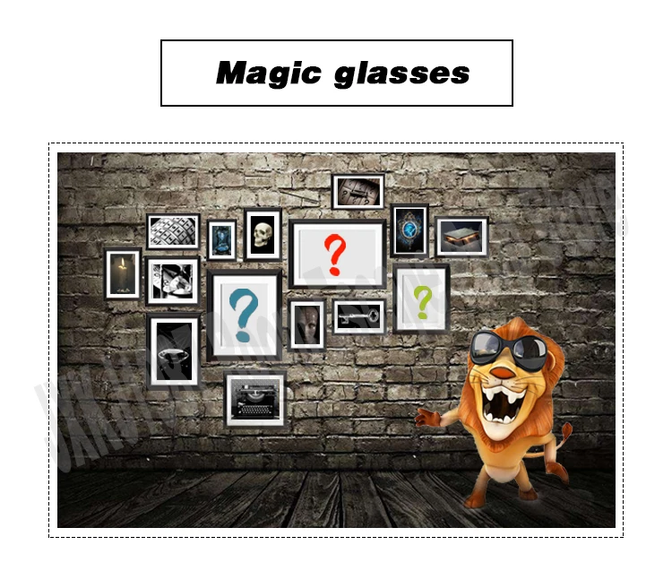 Новый комплект для побега волшебные очки найти волшебные очки для того, чтобы сделать невидимые подсказки появляются JXKJ1987 реальной жизни