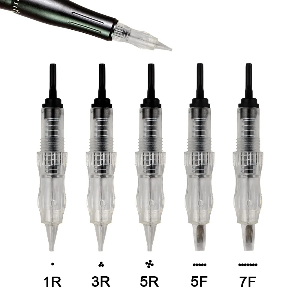 

20pcs Disposable Screw Tattoo Needles tattoo cartridge needles For Tattoo Machine Kit Eyebrow Needle with RL/F Size