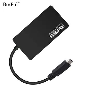 

Binful Usb 3.1 Type C To 4 Port Usb 3.0 High Speed Usb Hub Support Transfer Rates Up To 5Gbps For Laptop Macbook Mac Usb-C