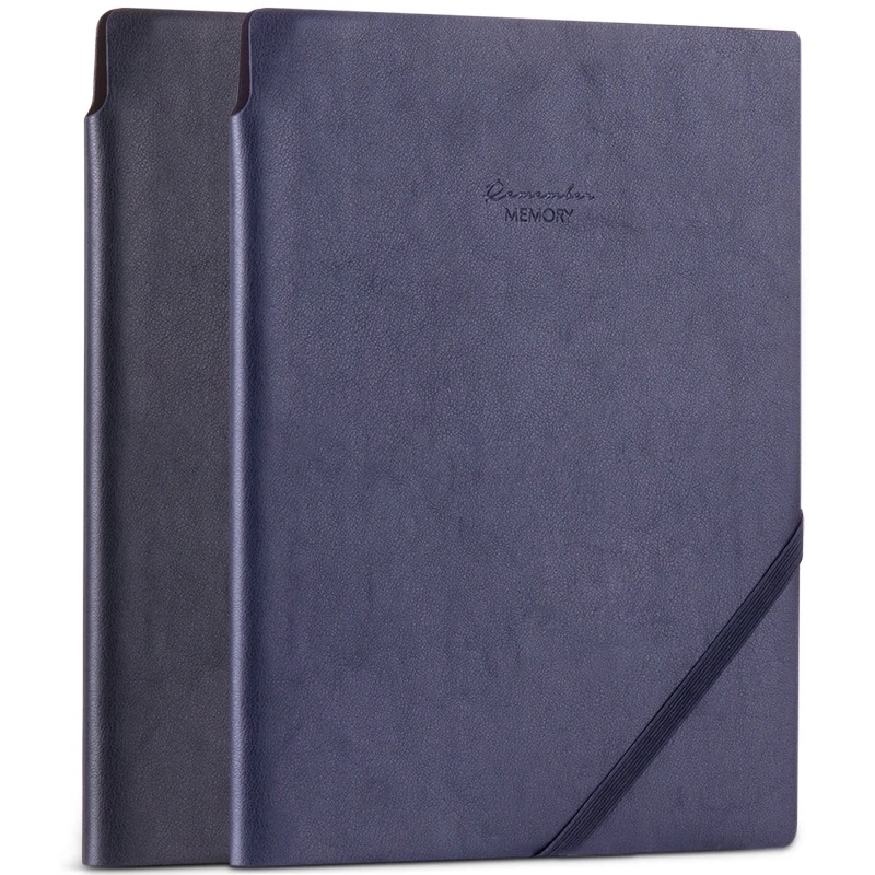 Deli 22215 записная книжка из искусственной кожи A5 205x143 мм 96 листов ручка для записной книжки с зажимом дизайн синий черный логотип на заказ