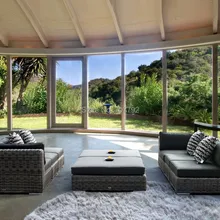 Необычные открытый смолы ротанга стальных труб мебель диван