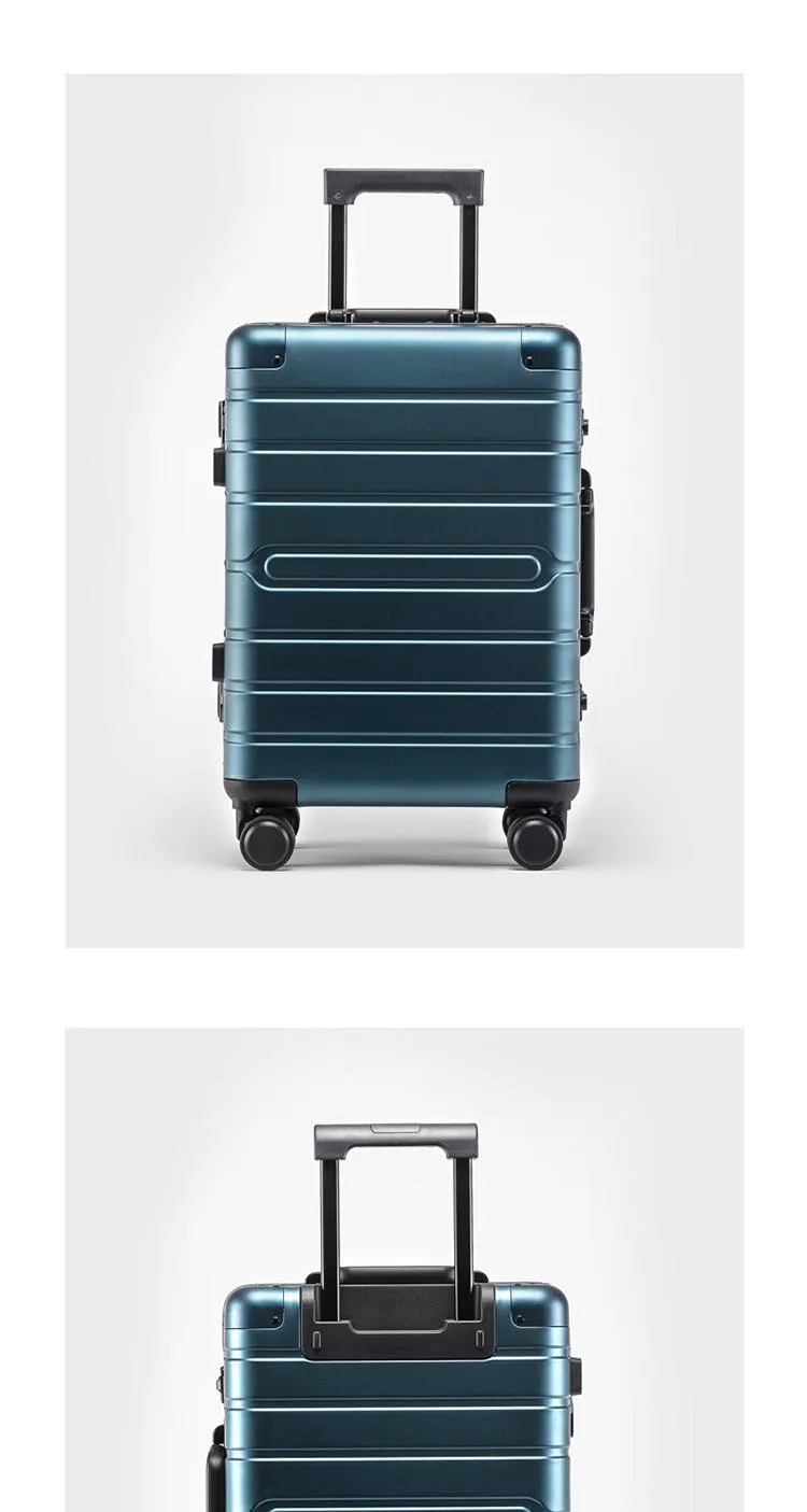 LeTrend Алюминий-магниевого сплава Скалка багажа Спиннер для мужчин бизнес бренд чемодан колеса 20 дюймов дорожная сумка с колесиками