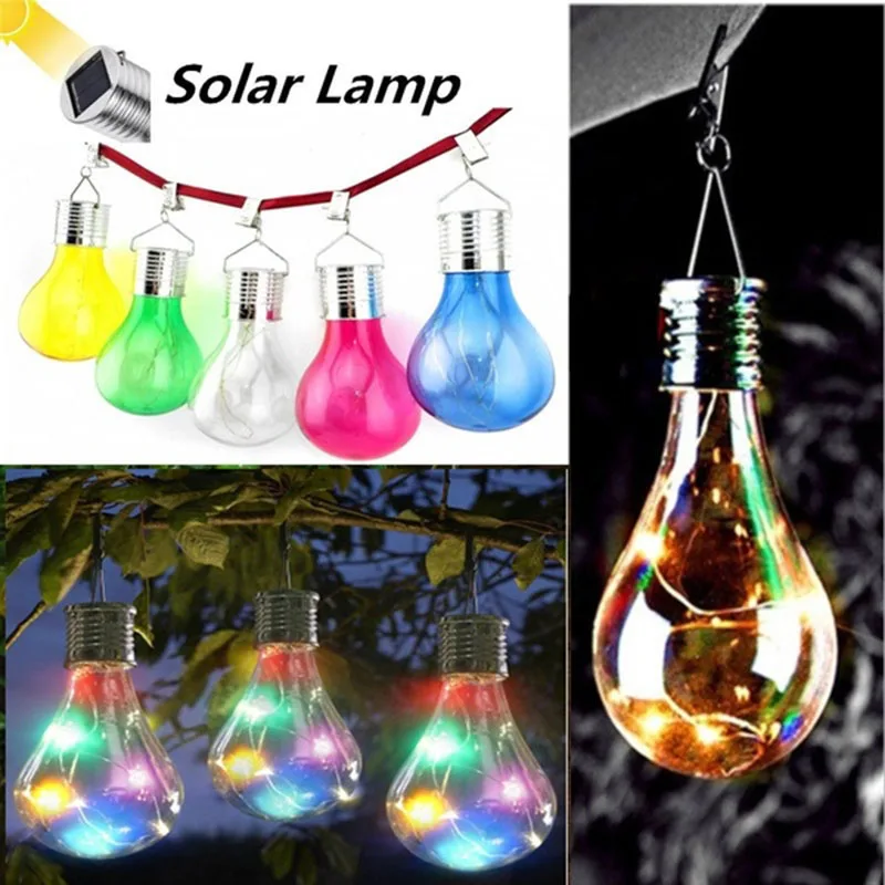 

Solar LED Light Bulb Waterproof Colorful Christmas Holiday Outdoor Garden Decoration Lighting Solar Hanging LED Light Lamp Bulbs