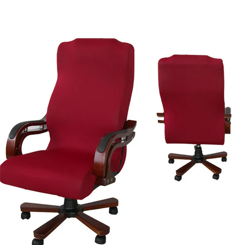 Günstig Modern Spandex Computer Chair Cover 100% Polyester Elastic Fabric Office Chair Cover 4 Colors 3 Size Easy Washable Removeable