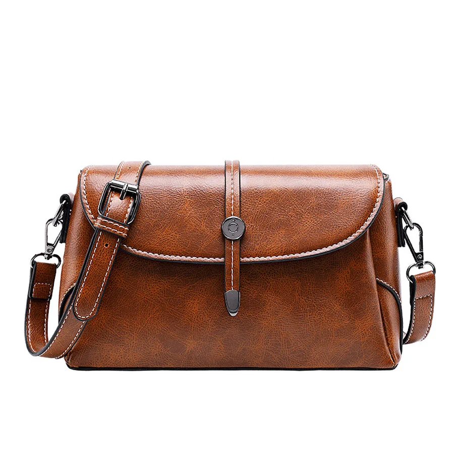 

Vintage Brown Women Flap Bags High Quality Small Designer Shoulder Bags Hasp Ladies Work Office Lady Messenger Bag Brown Mini