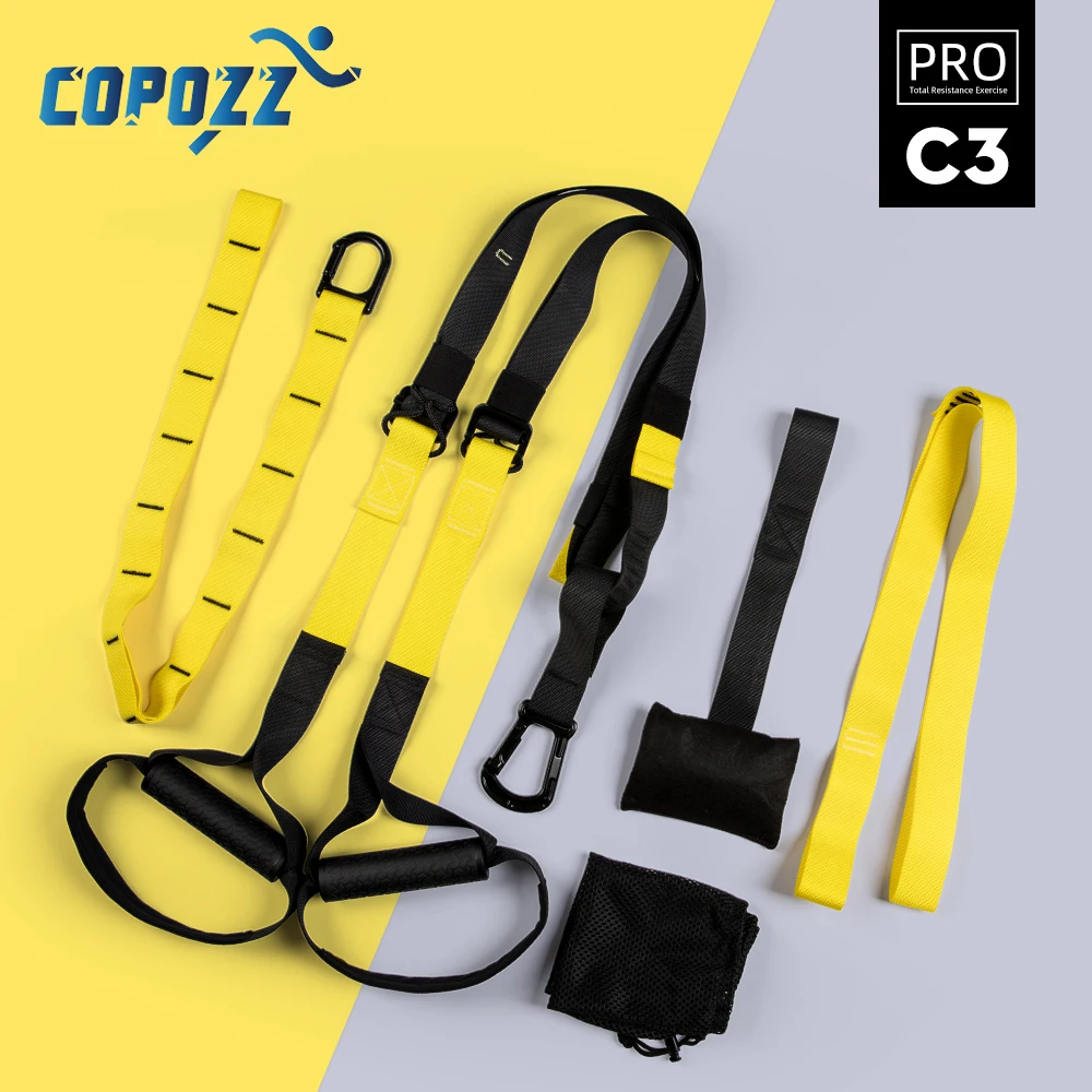 

COPOZZ Resistance Bands Hanging Training Straps Crossfit Sport Home Workout Suspension Fitness Equipment Exercise strap