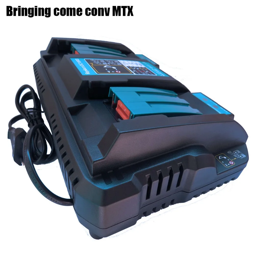 Tanie Dla Makita ue podłącz podwójna bateria ładowarka dwa port USB 7.2V 14.4V 18V DC18RD DC18RC BL1860 BL1840 BL1830 4A darmowa wysyłka