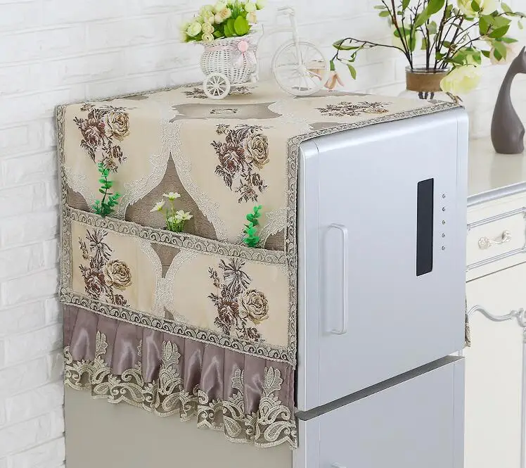 Fyjafon покрытия на холодильник пылезащитный чехол Декор Печатные Кухонные пылезащитные чехлы с сумкой для хранения 55*130/60*180/70*180 - Цвет: Pattern3  55x130cm