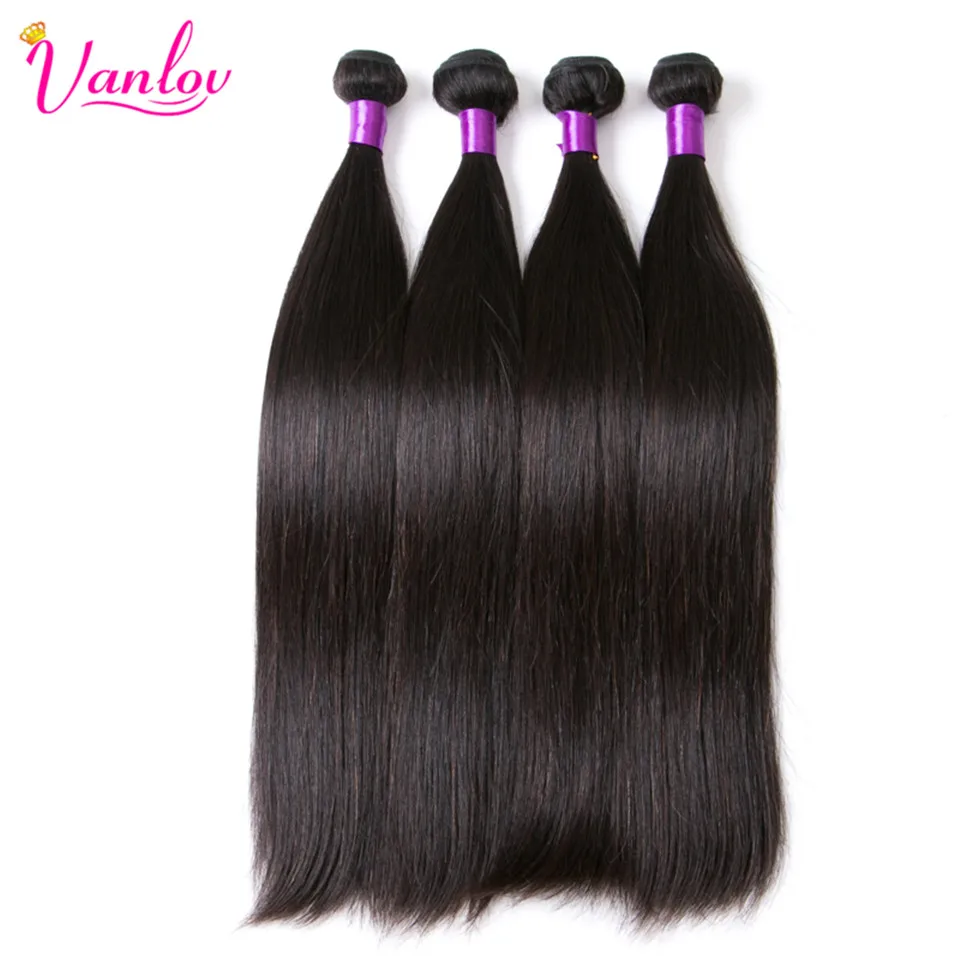 Vanlov Brazilian Hair Weave Bundles Straight Hair 4 Bundle Deals