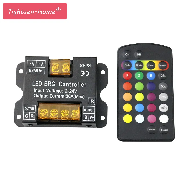 30A светодиодный RGB цветной диммер DC12V-24V 28Key RF для диммер RF регулятор мощности света управления для 5050 3528 RGB BRG цветная светодиодная лента 1 шт