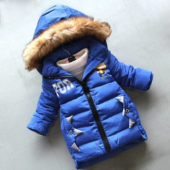 

BibiCola boys winter long down parkas kids fashion warm thick hoodies snow wear for boys children clothing winter outerwear coat